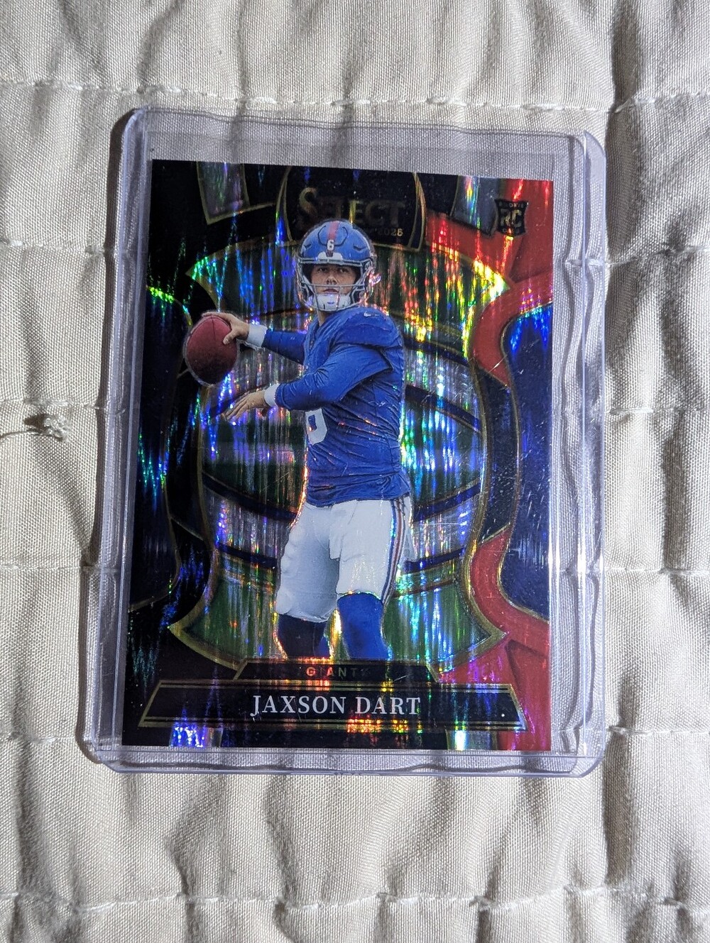 2025 Panini Select Concourse Jaxson Dart #93 Black & Red Shock Prizm (RC)